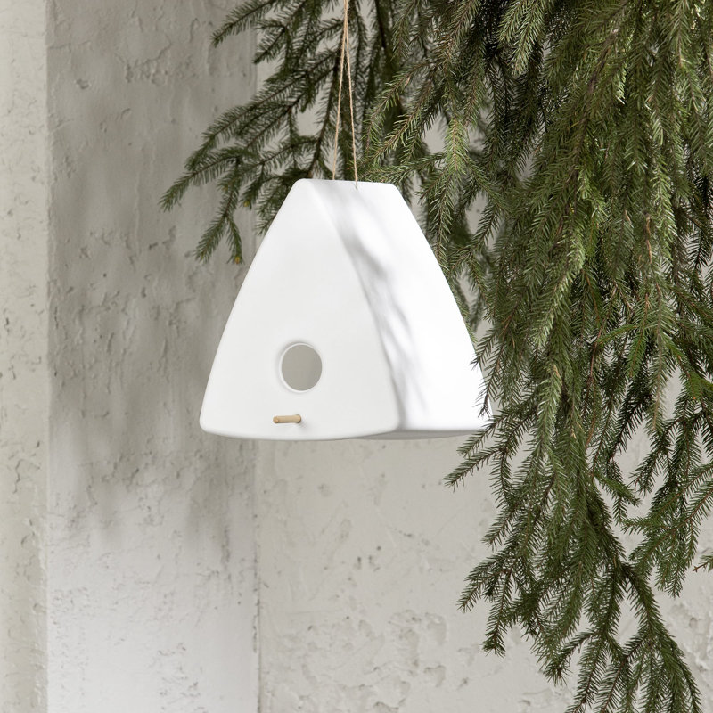 Maison d'oiseaux décorative Dalya, Blanc
