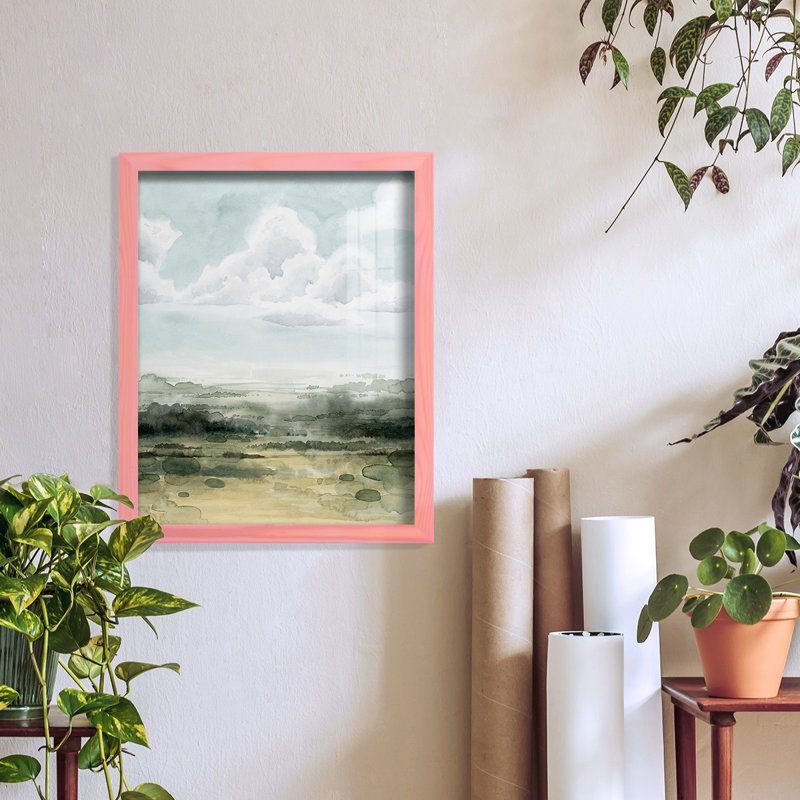 Valley Highlight II - reproduction de cadre photo unique, H 15 po x l 12 po x P 1 po, Rose
