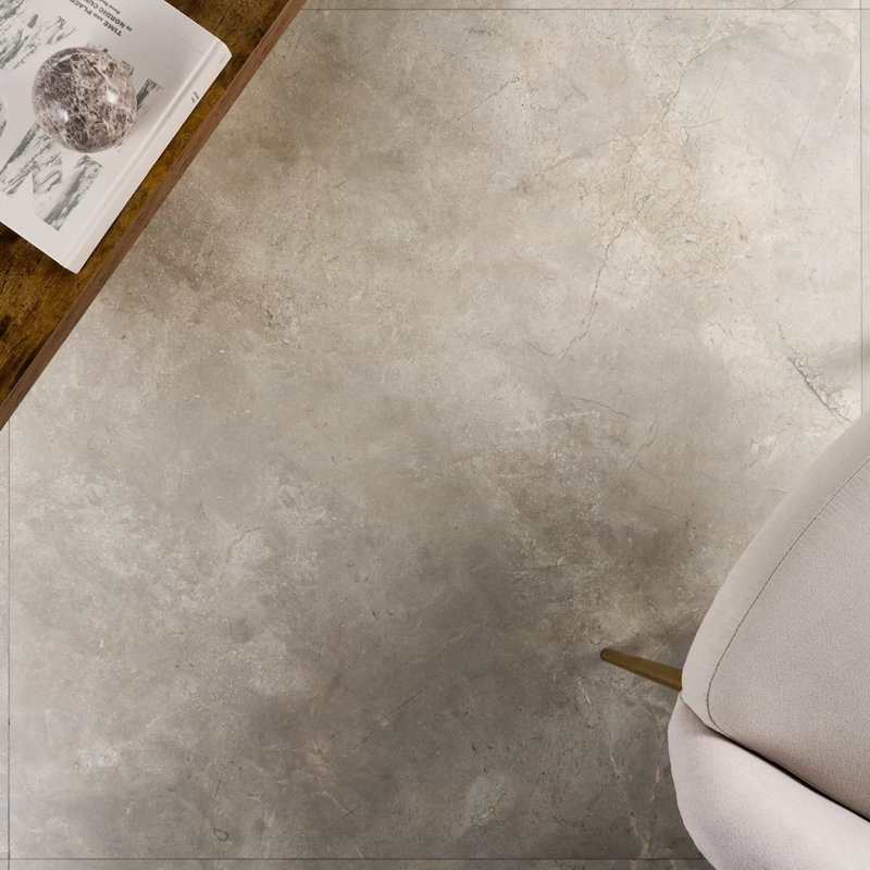 Autograph Arabescato 48X48 Marble Look Satin Porcelain Tile, Grigio