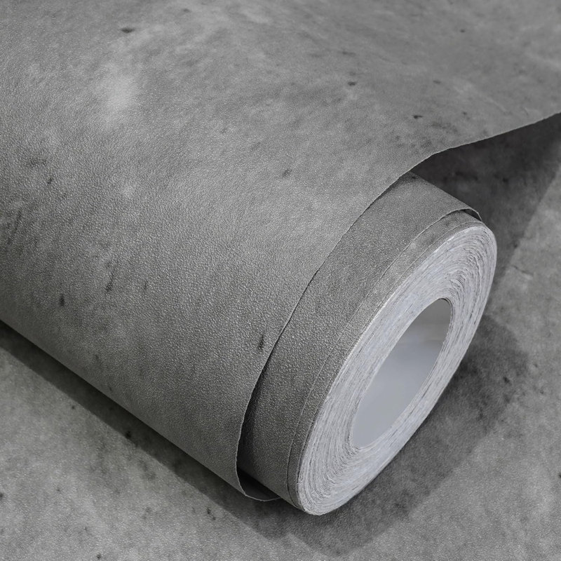 Papier peint en béton texturé mat WADILE, auto-adhésif et amovible, imperméable et résistant à l'huile, facile à utiliser et polyvalent pour les espaces modernes