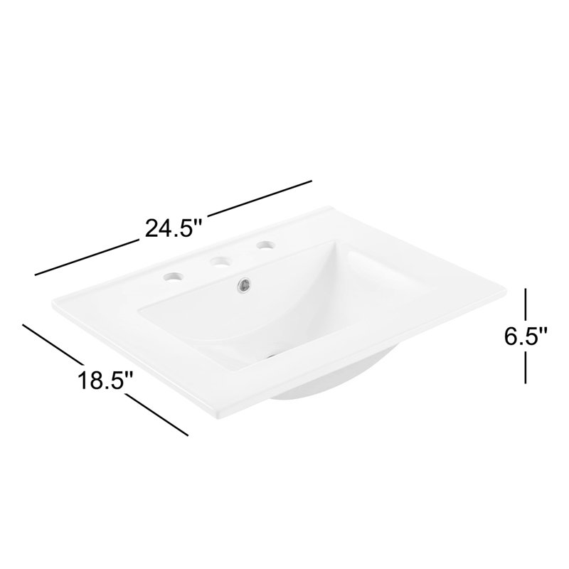 Lavabo de salle de bain Cayman 24 "par Modway