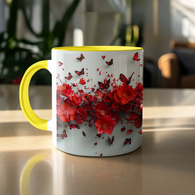 Handmade Ceramic Porcelain Coffee Mug Teacup and Saucer