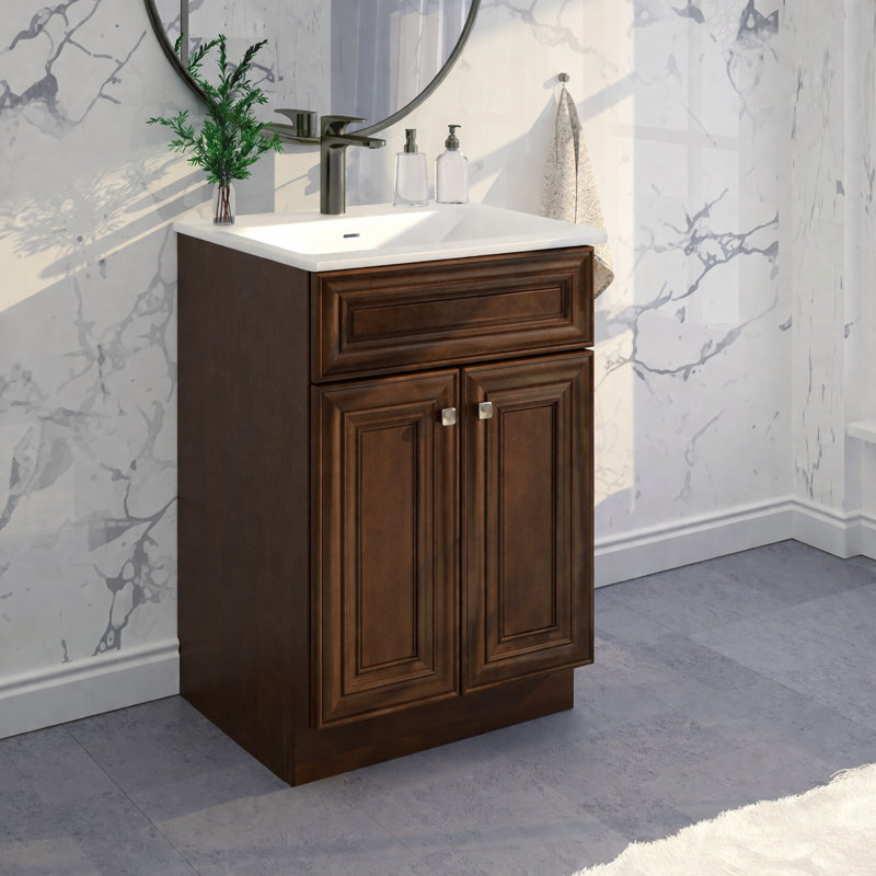 Base de meuble-lavabo 24 po en noyer d'érable