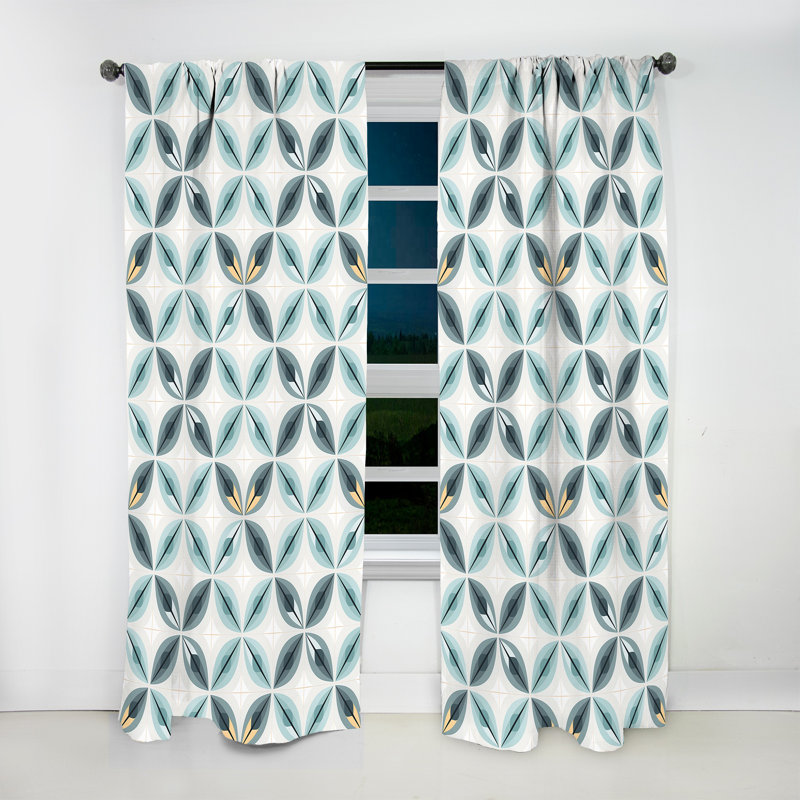 Subdued Symmetry - Damask Curtain - Velvet Room Darkening - 1 Panel, 52" W x 108" L