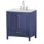30" Freestanding Bathroom Vanity With Sink, Carrara Vanity Top With Under-Mounted Rectangular Ceramic Sink, Large Storage Soft-Close Door, Solid Wood Frame-806117828