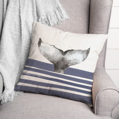  Housse et insert de coussin carré Whale Tail