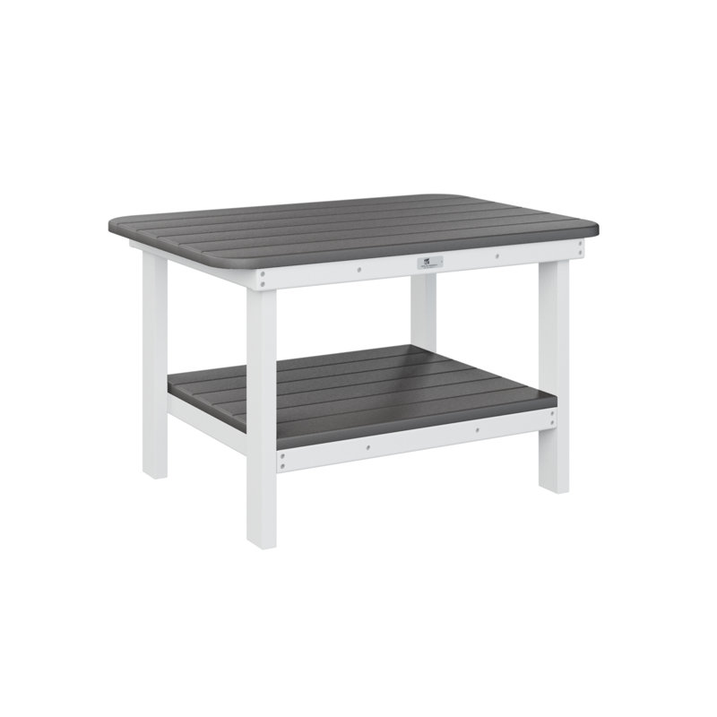 Berlin Gardens Rectangle Coffee Table, Smoke Gray, 18" H x 29.5" W x 21" D
