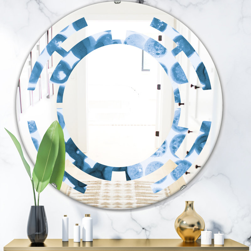 Miroir mural sans cadre à surface géométrique vii, H 31,5 po x l po