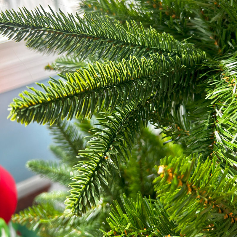 7.5-Foot Green Slim Pine Artificial Christmas Tree with Stand