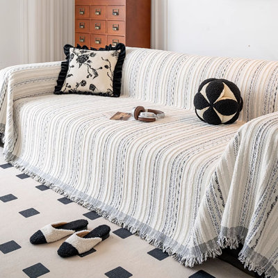 Chenille Box Cushion Sofa Slipcover