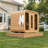 Smartmak® 4-6 Person Outdoor Wood Steam Sauna Room, Traditional Canadian Hemlock Wooden Saunas Spa, ETL-Certified Heater, Rocks, Light, Headrest, Backrest, 195℉