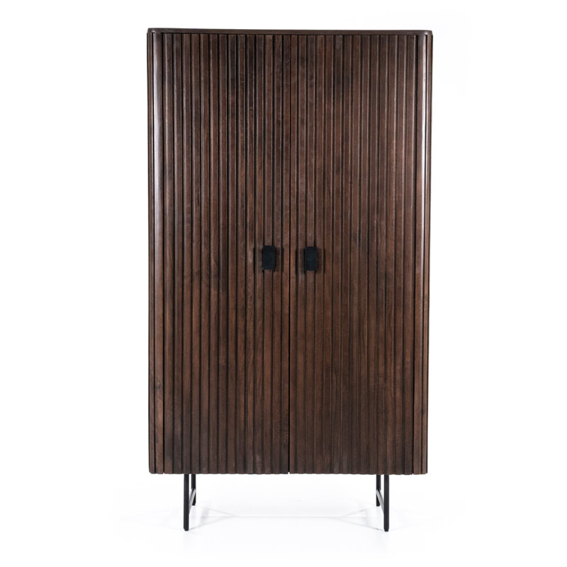 Remi Solid Wood Accent Cabinet, Brown