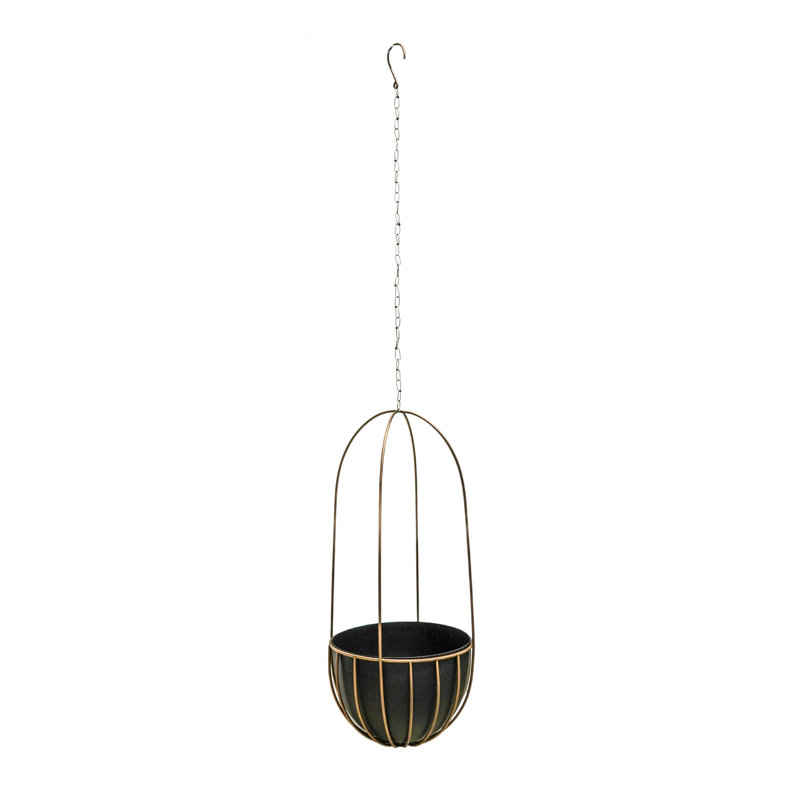 Kensington Hanging Planter, Brass