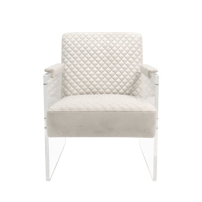 Tribecca Upholsterd Armchair with Clear Lucite