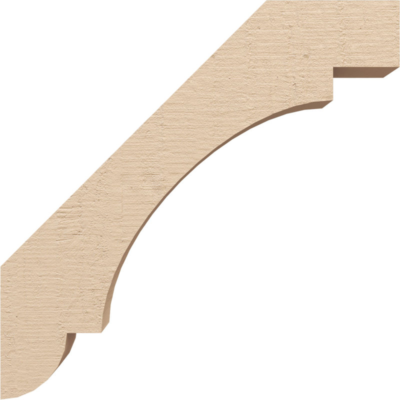Timberthane Rough Cedar Faux Wood Aspen Knee Brace, 3"W x 14"D x 14"H, Primed Tan, 14" H x 3" W x 14" D