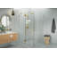 Halo 49 in. x 48 in. x 78 in. 90-degree Fully Frameless Glass Hinged Shower Enclosure-1352840830