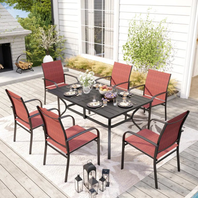 Argyri Rectangular 6 - Person 60" Long Dining Set