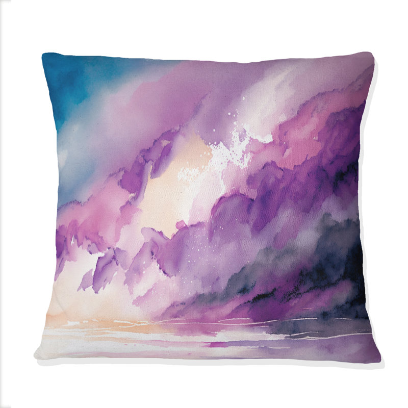 Coussin Violet Storm At The Horizon IV - Abstract Abstract