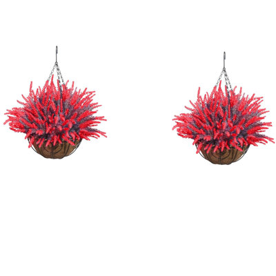 32 paquets de fleurs de lavande artificielles pour l'extérieur, résistantes aux rayons UV, ne se décolorent pas, plantes artificielles en plastique pour la fenêtre de la maison, boîte, jardinière, porche, jardin, cimetière, décor d'été, PAS DE PANIER