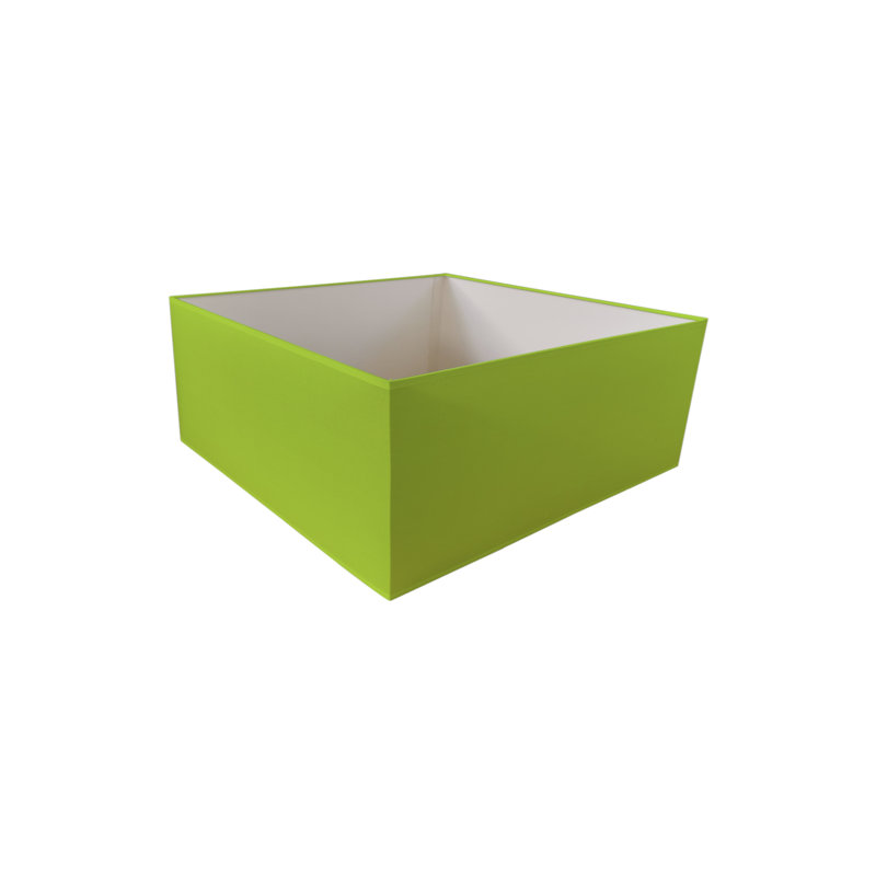 Rectangle Silk Lamp Shade ( Uno ), 27cm H x 45cm W x 45cm D, Lime
