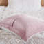 Ensemble de 3 mini-édredon en fausse fourrure à poil long double / grand rose / blanc-131299271-131299272