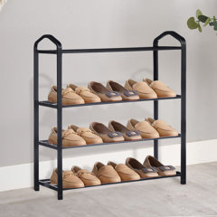 Simplify 22.44-in H 3 Tier 9 Pair Gray Fabric Shoe Organizer in the Shoe  Storage department at