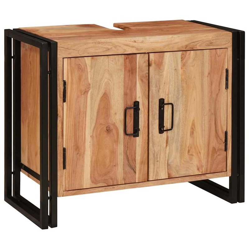 Bathroom Sink Cabinet 71 X 33 X 58 Cm Solid Reclaim Wood, Brown
