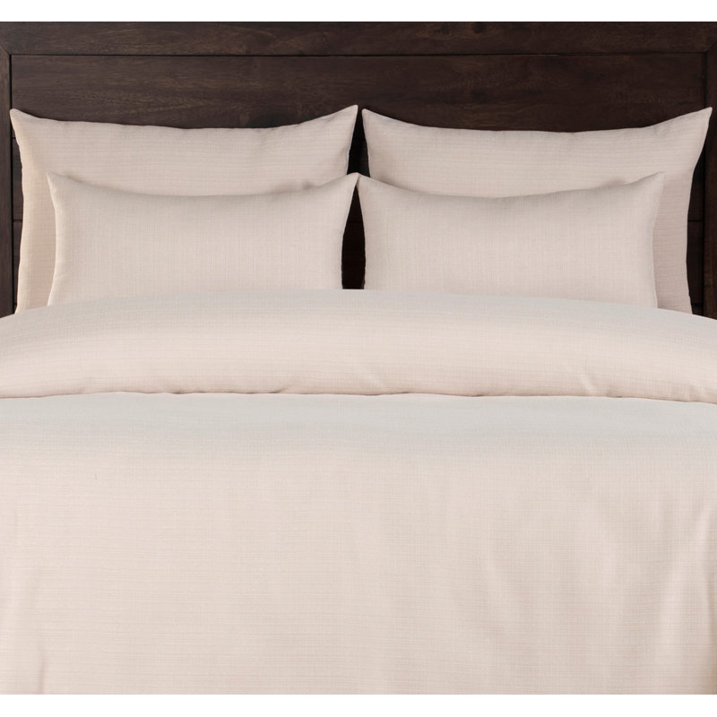 Belfast Polyester Duvet Cover & Insert, Bisque, Twin Duvet Cover & Insert + 4 Additional Pieces