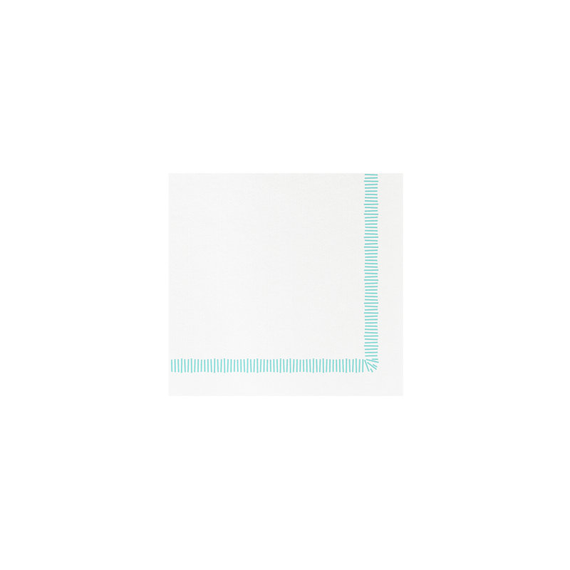 Papersoft Spunlace No Pattern Square Napkin, Aqua, 5" square