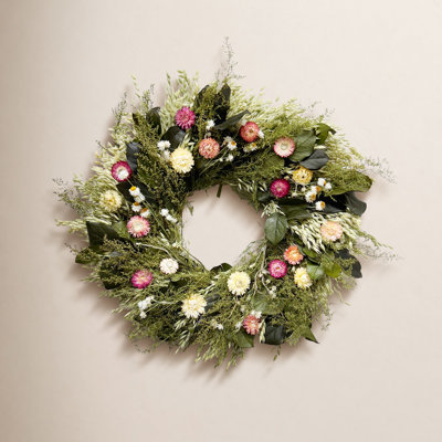 Birch Lane™ 30" Strawflower Wreath