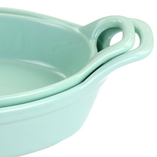 Ceramic Casserole Dish with Lid Oven Safe, 3.5 Quart Large Casserole Dish,  Covered Rectangular Casserole Dish Set, 9x13 Casserole Dish, Baking Dishes  for Casseroles, Farmhouse Style (Blue) 