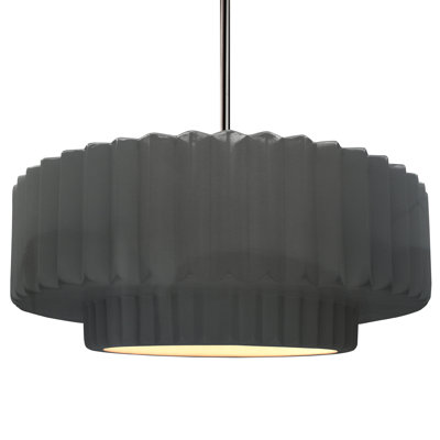 Luminaire suspendu tambour 1 lumière Gela
