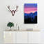 Mountain Sunset In Sion Switzerland In Abstract - Wrapped Canvas-55309737