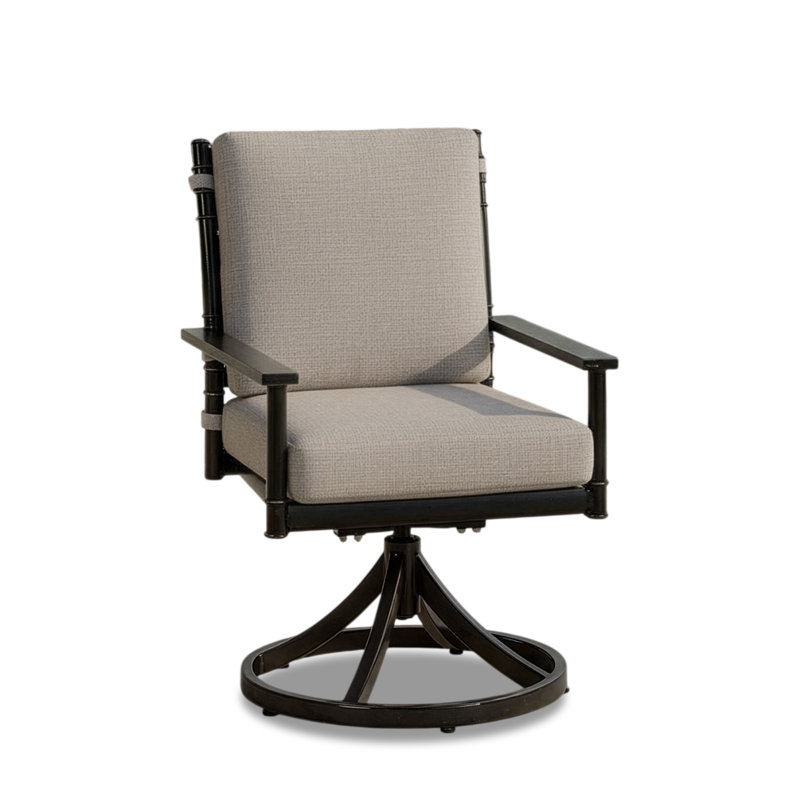 Lancaster Swivel Dining Arm Chair, Cast Ash
