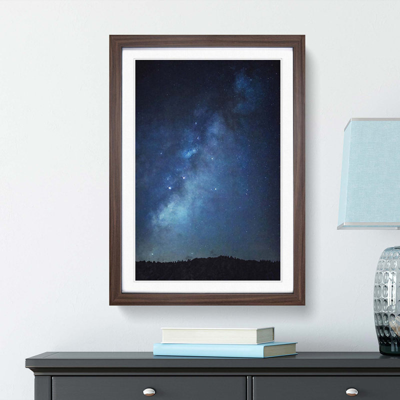Starry Starry Sky in Abstract - Framed Print, 36cm H x 27cm W x 2cm D, Walnut Framed