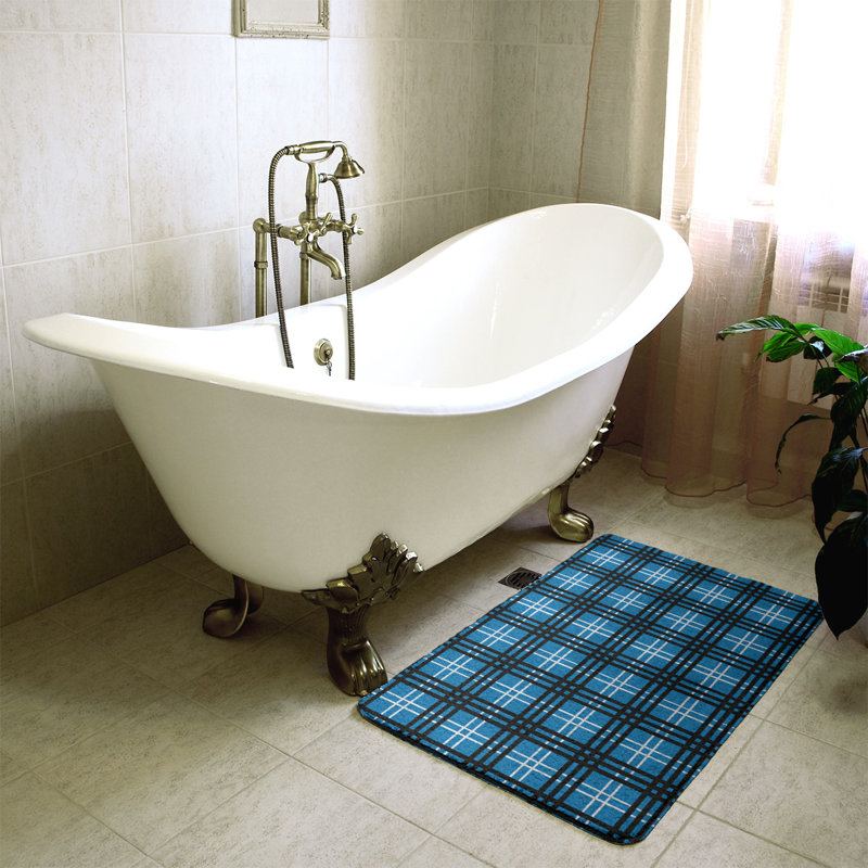 Tapis pour salle de bain Philadelphia, l 21 po x L 34 po, Blue/Black/White