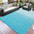 Area Rugs Outdoor Patio Rug Waterproof Modern Bordered Indoor Outdoor Throw Carpet Checkered Reversible Mat for Front Door Rv-362807627-362807631