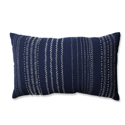 Embroidered Cotton Reversible Throw Pillow