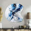 Horloge murale asymétrique bleue et grise-106134030