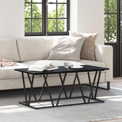 Coffee Table Engineered Wood and Metal Living Room Modern Rectangular