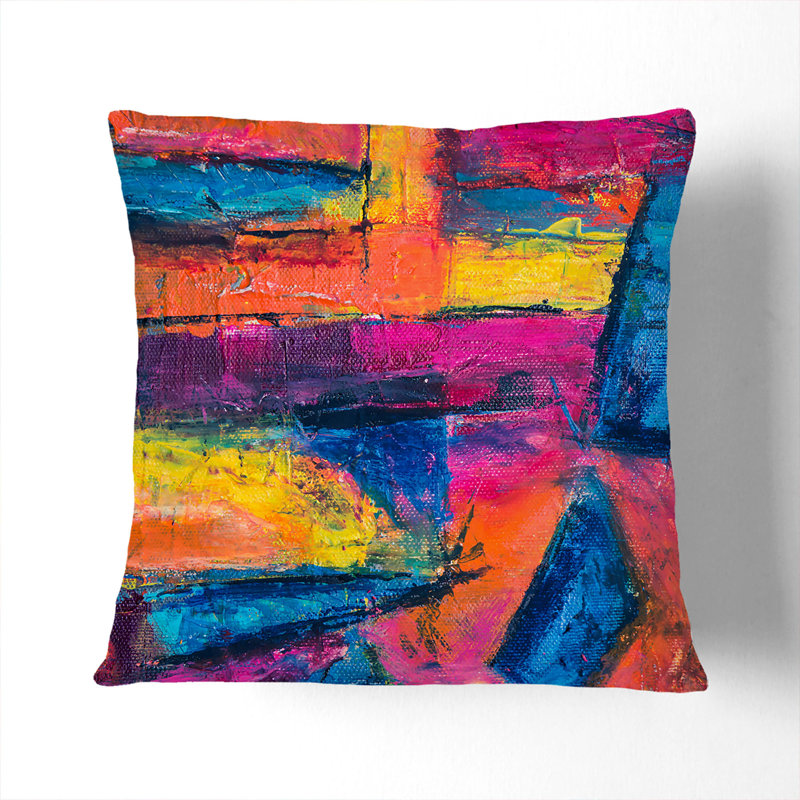Abstract Square Throw Cushion, Black, 40 x 40 cm