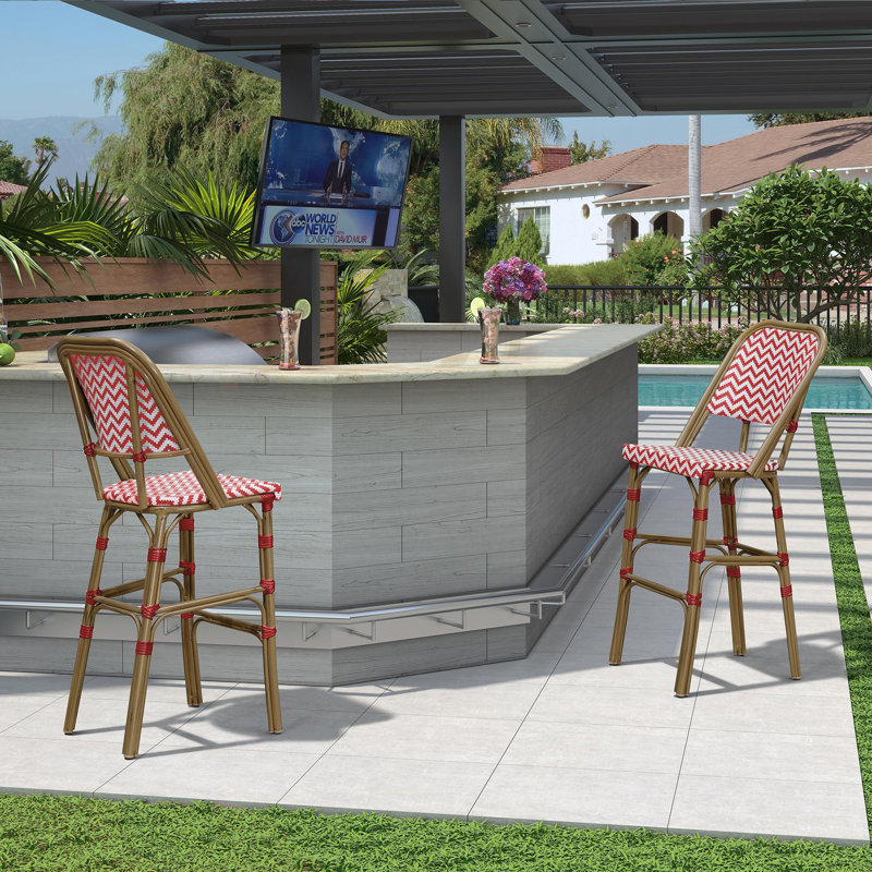 Tabouret de bar 46,46 po Forshee, Rouge
