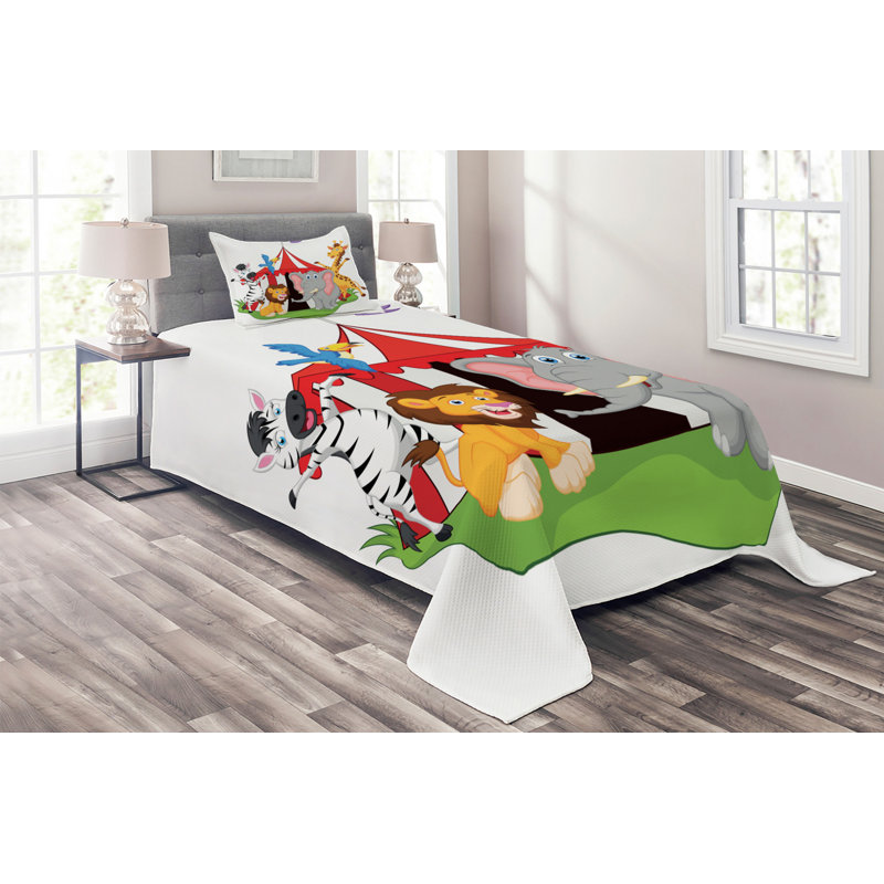 Polyester Coverlet, Twin Bedspread + 1 Sham