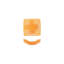 Vaisselle en verre 5,75 po x 5,75 po x H: 2 po 7 oz. Bol en verre orange carré (ensemble de 4)