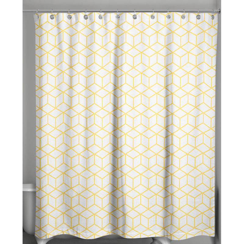 Rideau de douche simple Bakstran, Jaune