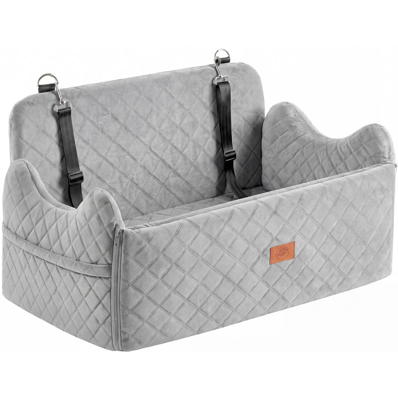 Pet travel beds suitable for dogs under 55 lbs, Grey, 48cm H x 50cm W x 50cm D