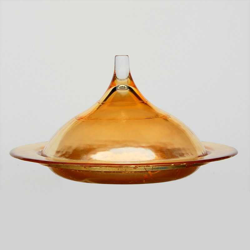 Vaisselle couverte 21 oz. Olive, Ambre / Or
