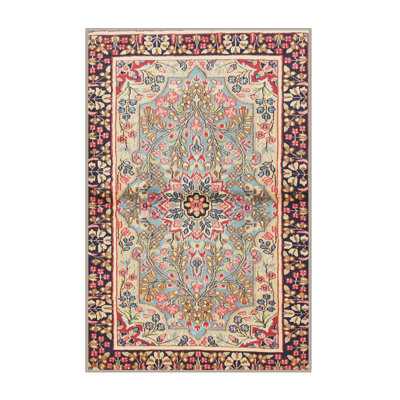Tapis beige/rouge traditionnel Sophy