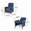 Fauteuil inclinable par pression, structure en bois-1446184508