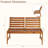 Rosettia Solid Wood Acacia Outdoor Bench